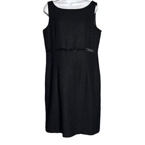 GAP Women's Sheath Dress Sleeveless Evening Cocktail Velvet Bow Black Size 14